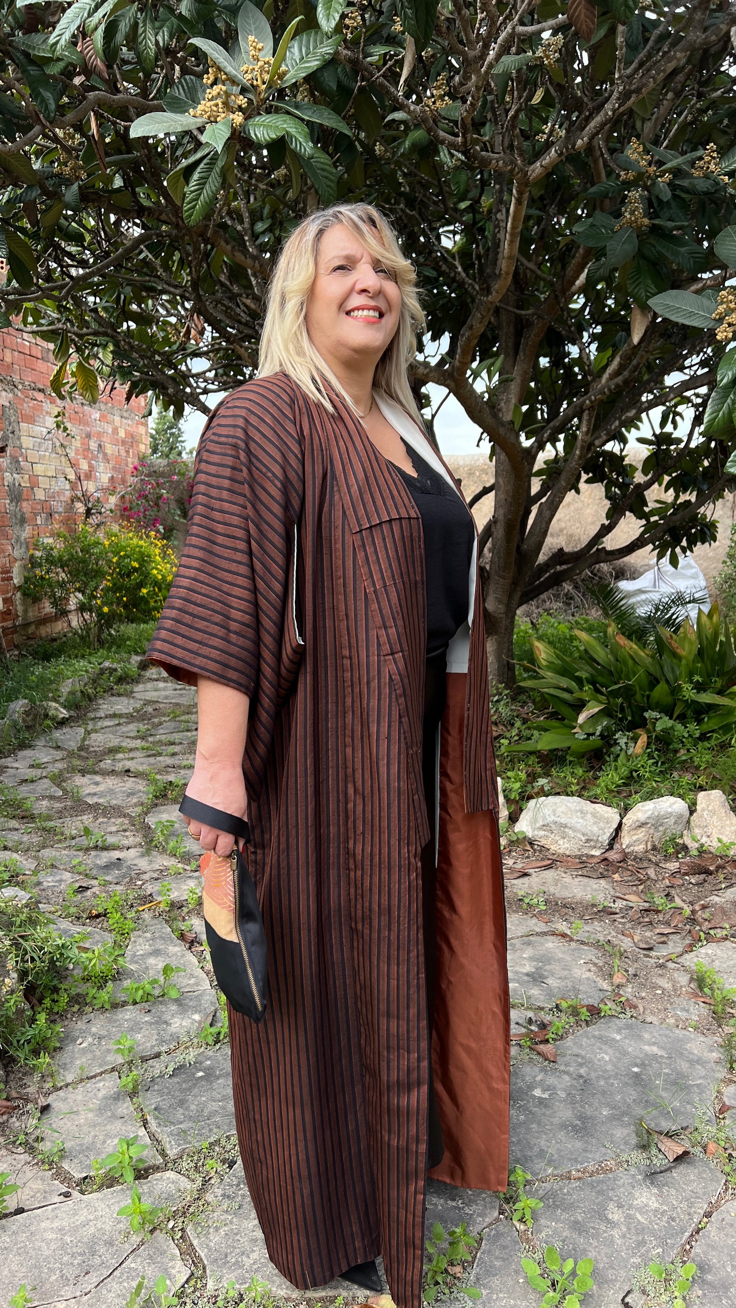 Kimono Coat Brown Aura